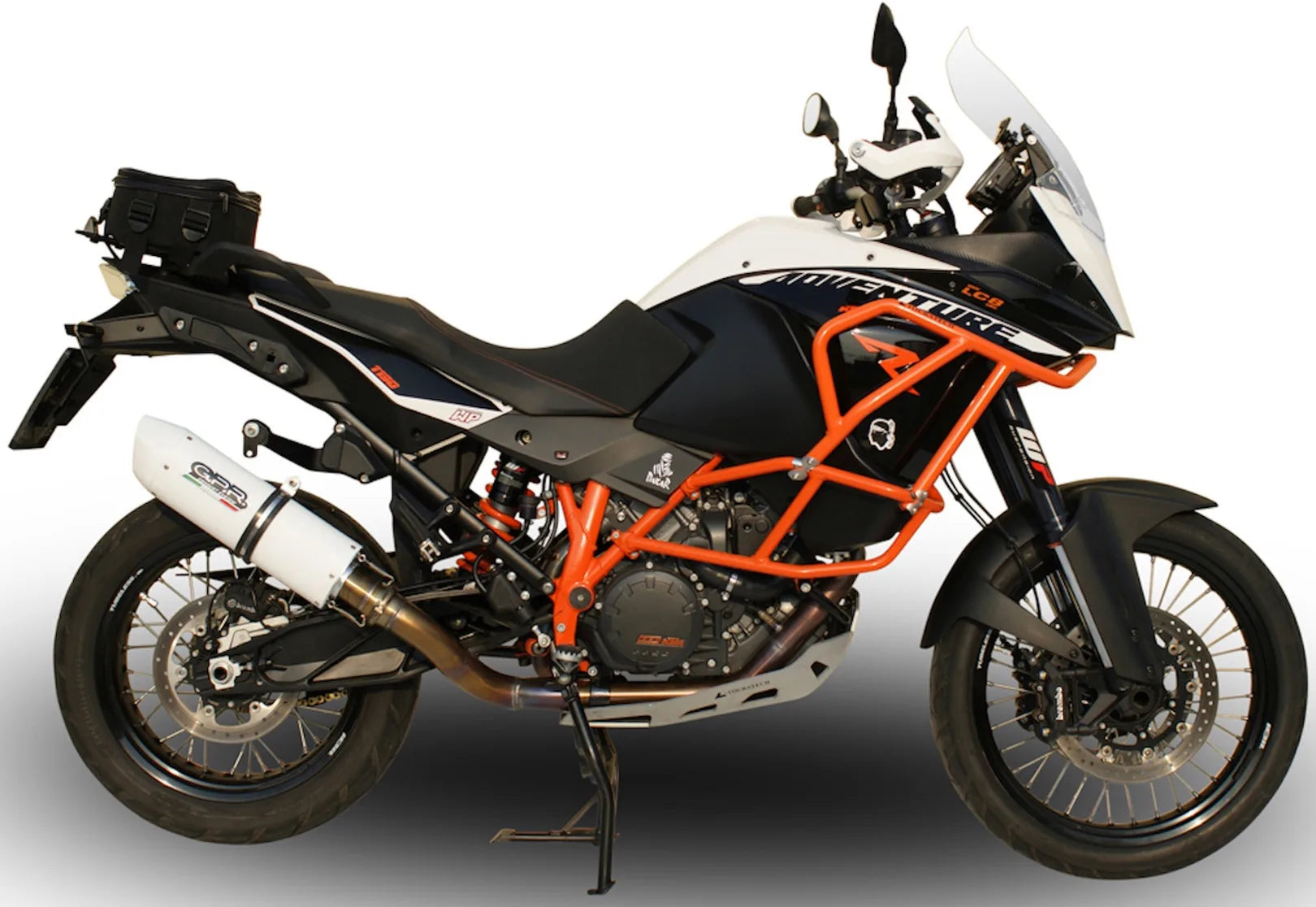 Tubo De Escape Con Homologación Acústica Albus Ceramic Aluminio Blanco - Gpr Compatible Con Ktm 1050 Adventure (2015-2016)