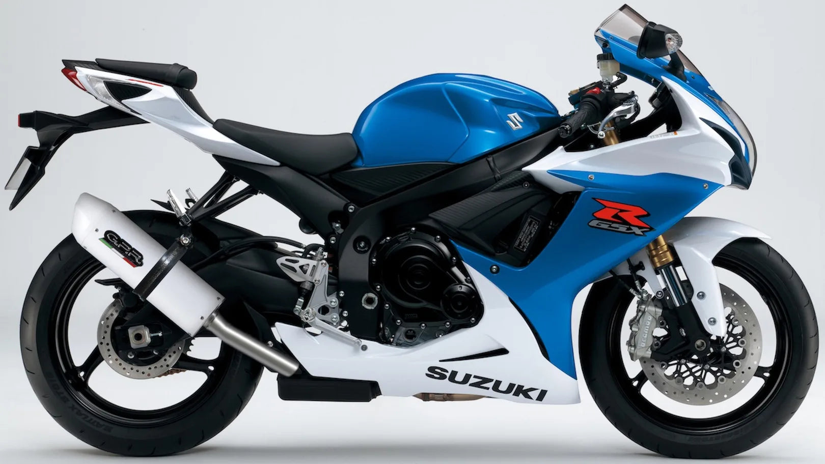 Tubo De Escape Con Homologación Acústica Albus Ceramic Aluminio Blanco - Gpr Compatible Con Suzuki Gsx-R 750 K8 (2008-2010)