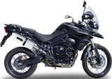 Tubo De Escape Con Homologación Acústica Albus Ceramic Aluminio Blanco - Gpr Compatible Con Triumph Tiger 800 - Xr - Xc - Xrx - Xcx - Xrt - Xca (2011-2016)