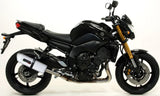 Tubo De Escape Con Homologación Acústica Albus Ceramic Aluminio Blanco - Gpr Compatible Con Yamaha Fz-8 (2010-2016)