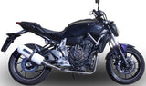 Sistema De Escape Completo Sin Catalizador Y Con Homologación Acústica Albus Ceramic Aluminio Blanco - Gpr Compatible Con Yamaha Mt-07 (2014-2016)