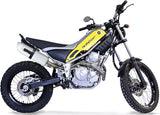 Sistema De Escape Completo Sin Catalizador Y Con Homologación Acústica Albus Ceramic Aluminio Blanco - Gpr Compatible Con Yamaha Tricker 250 (2005-2008)