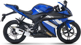 Sistema De Escape Completo Con Catalizador Y Homologación Acústica Albus Ceramic Aluminio Blanco - Gpr Compatible Con Yamaha Yzf-R 125 Ie (2014-2016)