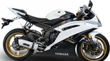 Tubo De Escape Con Homologación Acústica Albus Ceramic Aluminio Blanco - Gpr Compatible Con Yamaha Yzf-R6 (2006-2020)