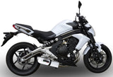 Tubo De Escape Con Catalizador Y Homologación Acústica Albus Ceramic Aluminio Blanco - Gpr Compatible Con Kawasaki Er-6 N (2005-2011)