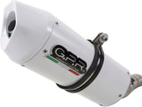 Exhaust Tip With Noise Certification Albus Evo4 White Aluminium - Gpr Compatible With Bmw F 800 Gt (2017-2019)