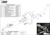 Tubo De Escape Con Homologación Acústica Oval Acero - Mivv Compatible Con Suzuki Gsf 600 Bandit (2000-2004)