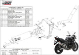Tubo De Escape Con Homologación Acústica Oval Acero - Mivv Compatible Con Suzuki Gsf 650 Bandit (2005-2006)