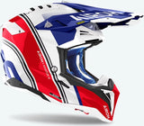 Casco Off-Road Para Moto Airoh Aviator 3 - Av3H55 Hpc Carbon Rojo Gloss Hima Talla Xs