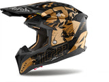 Casco Off-Road Para Moto Airoh Aviator 3 - Av3Ltc17 Hpc Carbon Cromo Gloss Legend Talla M