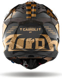Casco Off-Road Para Moto Airoh Aviator 3 - Av3Ltc17 Hpc Carbon Cromo Gloss Legend Talla M