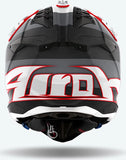 Casco Off-Road Para Moto Airoh Aviator 3 - Av3M16 Hpc Carbon Gris Rojo Mate Monarch Talla L