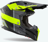 Casco Off-Road Para Moto Airoh Aviator 3 - Av3M31 Hpc Carbon Amarillo Mate Monarch Talla Xs
