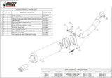 Tubo De Escape Con Homologación Acústica Oval Acero - Mivv Compatible Con Yamaha Yzf 1000 R1 (1998-2001)