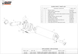Tubo De Escape Con Homologación Acústica Oval Titano Carbono - Mivv Compatible Con Bmw R 1200 Gs (2010-2012)