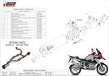 Tubo De Escape Con Homologación Acústica Oval Titano Carbono - Mivv Compatible Con Bmw R 1200 Gs Adventure (2013-2018)