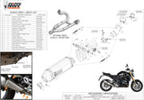 Exhaust Tip With Noise Certification Speed Edge Stainless Steel Carbon - Mivv Compatible With Bmw R 1200 Rs (2015-2018)