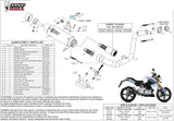 Sistema De Escape Completo Con Catalizador Y Homologación Acústica Gppro Carbono - Mivv Compatible Con Bmw G 310 R (2018-2024)