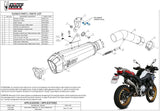 Exhaust Tip With Noise Certification Delta Race Stainless Steel Carbon - Mivv Compatible With Bmw F 850 Gs (2018-2024)