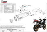 Tubo De Escape Con Homologación Acústica Delta Race Acero Carbono - Mivv Compatible Con Bmw F 750 Gs (2018-2024)