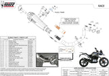 Sistema De Escape Completo Sin Catalizador Y Con Homologación Acústica Delta Race Acero Negro Carbono - Mivv Compatible Con Bmw G 310 Gs (2017-2024)