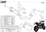 Tubo De Escape Con Homologación Acústica Delta Race Acero Negro Carbono - Mivv Compatible Con Bmw F 900 R (2020-2024)