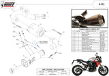 Tubo De Escape Con Homologación Acústica X-M1 Acero Negro - Mivv Compatible Con Bmw F 900 R (2020-2024)
