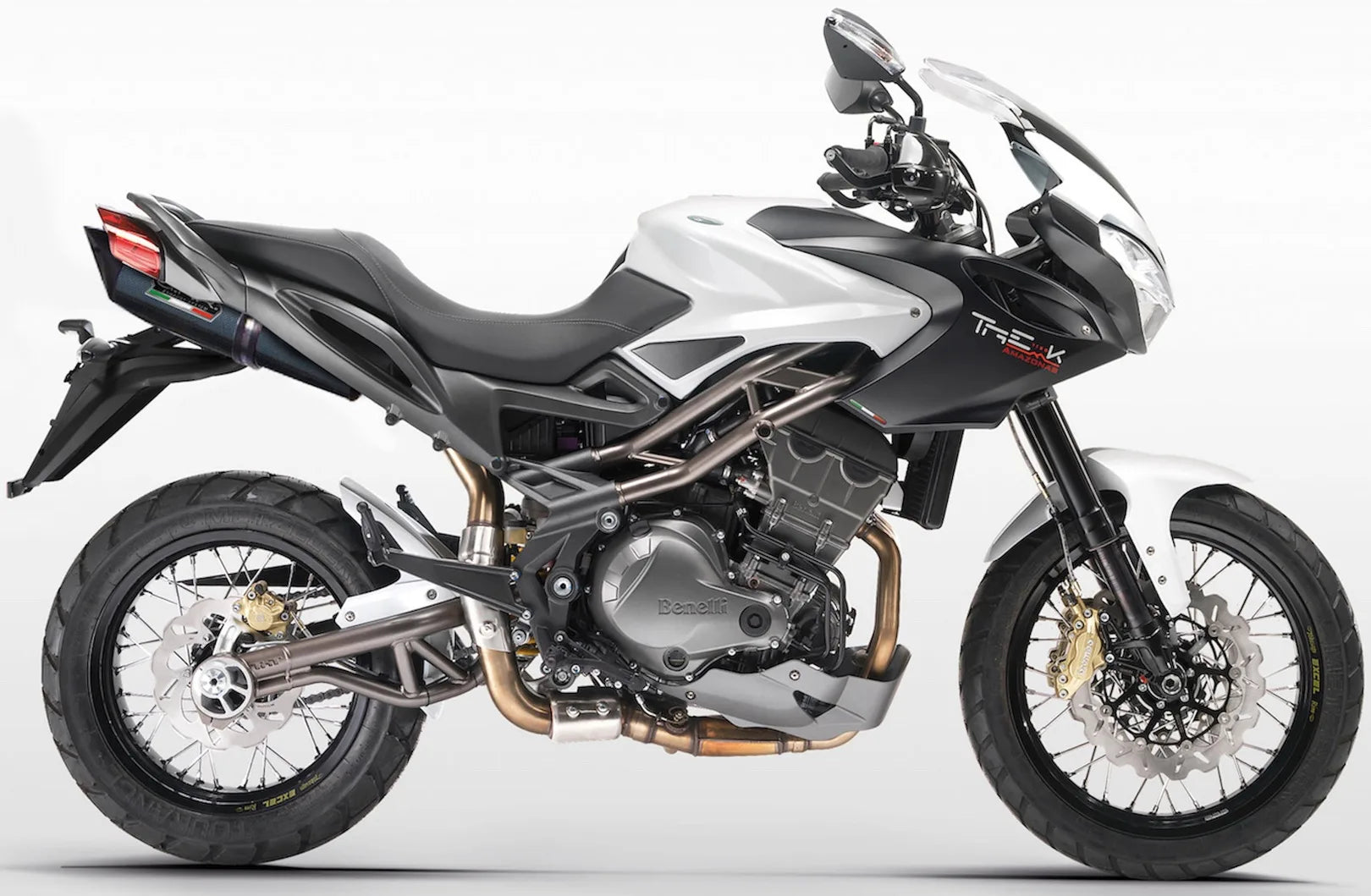 Tubo De Escape Con Homologación Acústica Tiburon Carbon Look - Gpr Compatible Con Benelli Tre 1130 K (2006-2016)