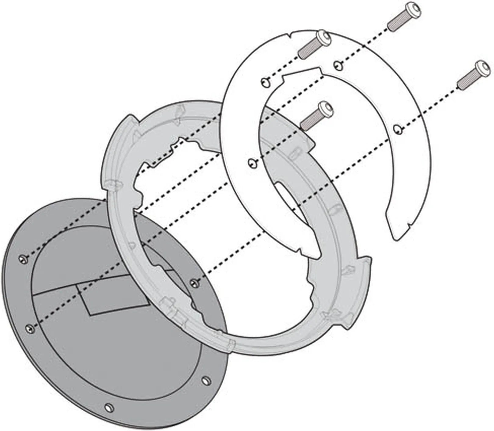Adaptador Metálico Para Bolsas Deposito Tanklock - Givi Compatible Con Suzuki Dl 650 V-Strom (2004-2011)