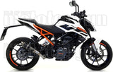 Tubo De Escape Con Homologación Acústica Gp2 Gp-2 Nichrom Negro Acero - Arrow Special Parts Compatible Con Ktm 390 Duke (2017-2020)