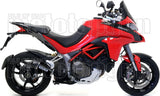 Tubo De Escape Con Homologación Acústica Indy-Race Aluminio Negro Carbono - Arrow Special Parts Compatible Con Ducati Multistrada 1260 (2018-2020)