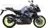Tubo De Escape Sin Catalizador Y Con Homologación Acústica Indy-Race Aluminio Negro Carbono - Arrow Special Parts Compatible Con Yamaha Mt-10 (2016-2020)