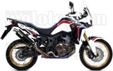 Tubo De Escape Con Homologación Acústica Maxi Race-Tech Aluminio Negro Acero - Arrow Special Parts Compatible Con Honda Crf 1000 L Africa Twin Adventure Sports (2018-2019)