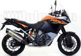 Sistema De Escape Completo Sin Catalizador Y Con Homologación Acústica Maxi Race-Tech Titanio Carbono - Arrow Special Parts Compatible Con Ktm 1050 Adventure (2015-2016)