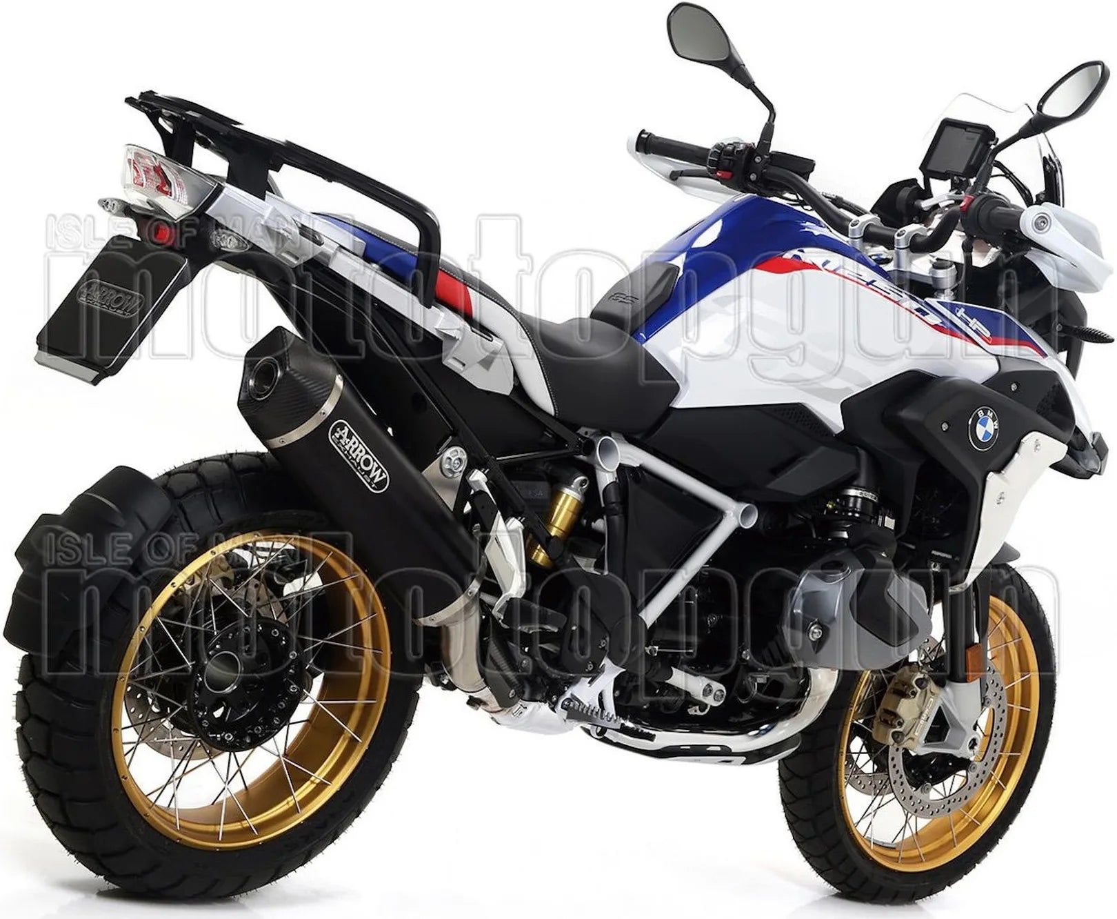 Sistema De Escape Completo Sin Catalizador Y Con Homologación Acústica Maxi Race-Tech Aluminio Negro Carbono - Arrow Special Parts Compatible Con Bmw R 1250 Gs (2019-2024)