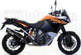 Sistema De Escape Completo Sin Catalizador Y Con Homologación Acústica Maxi Race-Tech Aluminio Negro Carbono - Arrow Special Parts Compatible Con Ktm 1190 Adventure (2013-2016)