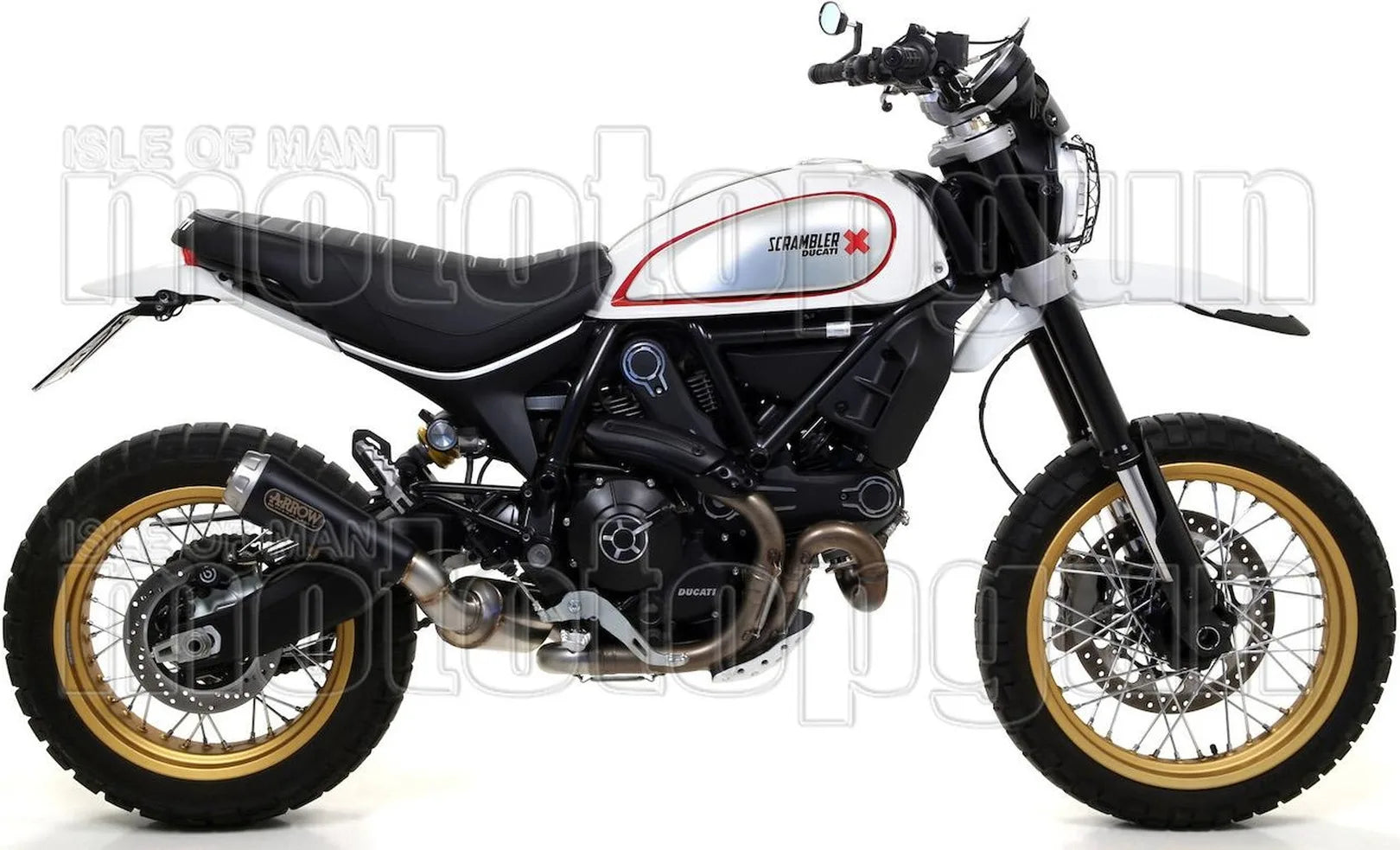 Tubo De Escape Con Catalizador Y Homologación Acústica Pro-Race Nichrom Negro Acero - Arrow Special Parts Compatible Con Ducati Scrambler 800 Desert Sled (2017-2020)