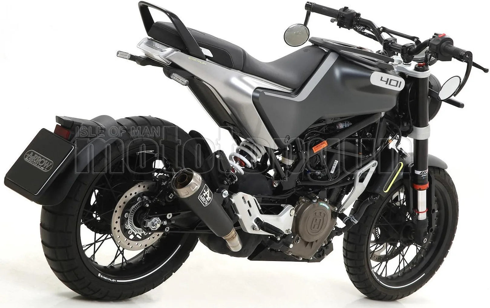 Tubo De Escape Con Homologación Acústica Pro-Race Nichrom Negro Acero - Arrow Special Parts Compatible Con Husqvarna Svartpilen 401 (2020-2023)