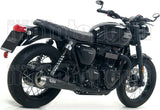 Escape Doble Con Homologación Acústica Pro-Racing Nichrom Negro Acero - Arrow Special Parts Compatible Con Triumph Bonneville T100 (2017-2020)