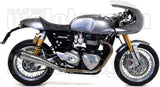 Dual Exhaust System With Sound Certification Pro-Racing Nichrom Carbon - Arrow Special Parts Compatible With Triumph Thruxton 1200 (2016-2020)