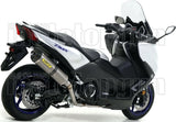 Sistema De Escape Completo Con Catalizador Y Homologación Acústica Race-Tech Titanio Carbono - Arrow Special Parts Compatible Con Yamaha Xp 560 T-Max (2020-2024)