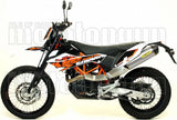 Tubo De Escape Con Homologación Acústica Race-Tech Aluminio Carbono - Arrow Special Parts Compatible Con Ktm 690 Smc (2009-2016)