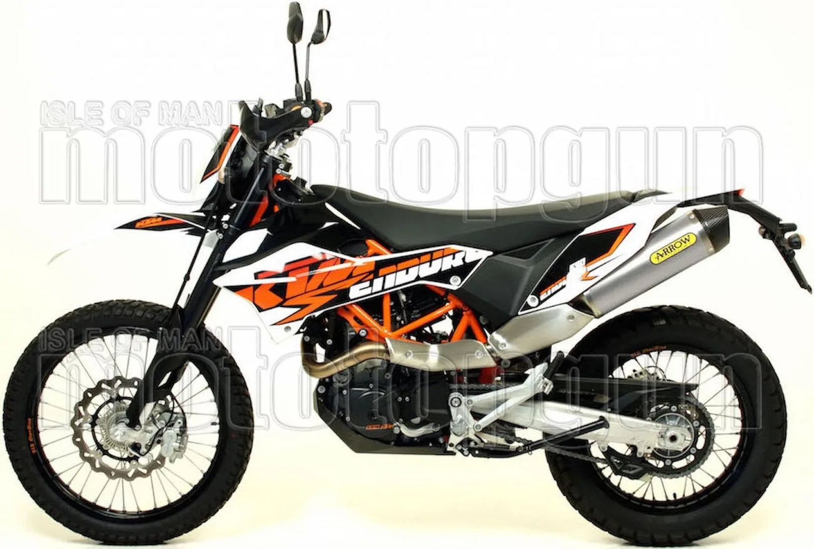 Tubo De Escape Con Catalizador Y Homologación Acústica Race-Tech Aluminio Carbono - Arrow Special Parts Compatible Con Ktm 690 Smc (2009-2016)