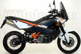 Doble Salida De Escape Con Catalizador Y Homologación Acústica Race-Tech Aluminio Carbono - Arrow Special Parts Compatible Con Ktm 990 Adventure (2006-2014)
