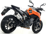 Tubo De Escape Sin Catalizador Y Con Homologación Acústica Race-Tech Aluminio Carbono - Arrow Special Parts Compatible Con Ktm 790 Duke (2018-2020)