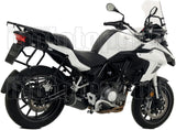 Tubo De Escape Con Catalizador Y Homologación Acústica Race-Tech Aluminio Negro Carbono - Arrow Special Parts Compatible Con Benelli Trk 502 (2017-2020)