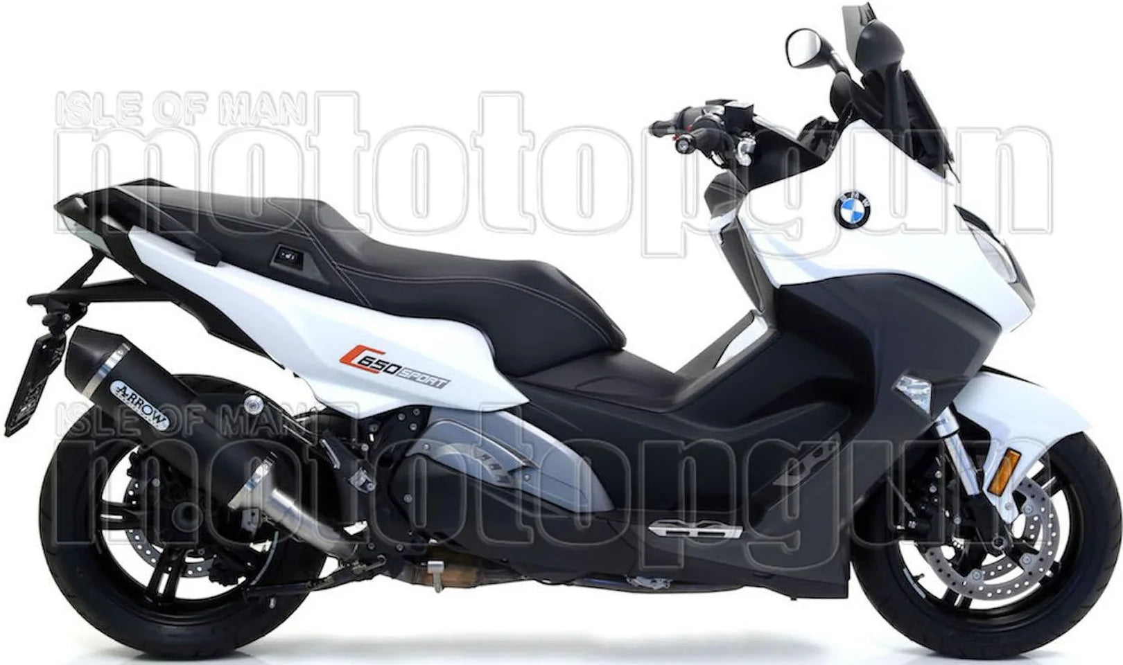 Sistema De Escape Completo Con Catalizador Y Homologación Acústica Race-Tech Aluminio Negro Carbono - Arrow Special Parts Compatible Con Bmw C 650 Sport (2016-2020)