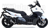 Tubo De Escape Con Catalizador Y Homologación Acústica Race-Tech Aluminio Negro Carbono - Arrow Special Parts Compatible Con Bmw C 650 Sport (2016-2020)