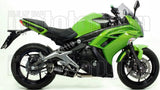 Sistema De Escape Completo Sin Catalizador Y Con Homologación Acústica Race-Tech Aluminio Negro Carbono - Arrow Special Parts Compatible Con Kawasaki Er-6 F (2012-2016)