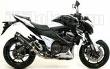 Tubo De Escape Con Homologación Acústica Race-Tech Aluminio Negro Carbono - Arrow Special Parts Compatible Con Kawasaki Z 800 E (2013-2016)